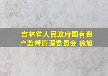 吉林省人民政府国有资产监督管理委员会 徐旭